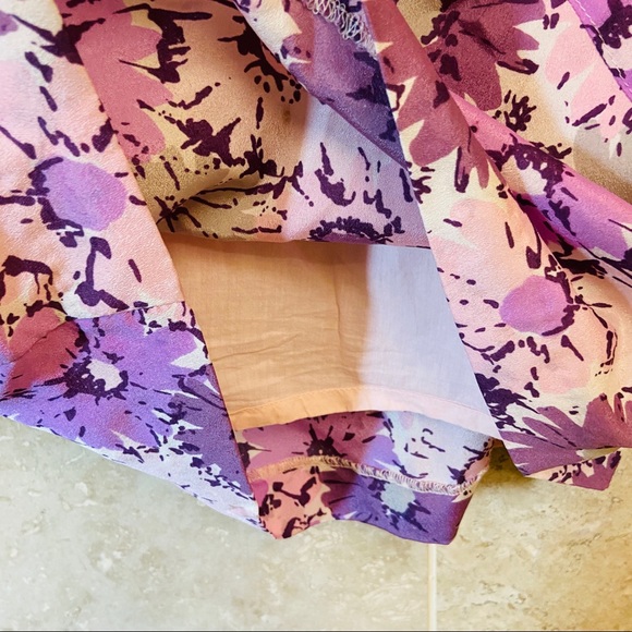 Moby Goby Purple Floral A-Line Girls Dress sz 4 - Picture 4 of 7